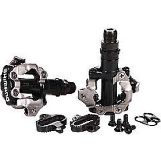 Shimano PD-M520 Bicycle Pedals w Cleats Pedal Set PD M520 Black Mountain & Cross