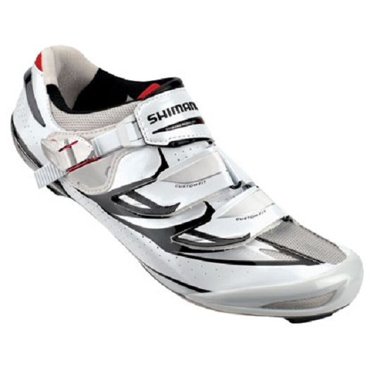 Shimano Pro-Racing Custom Fit Cycling Shoe SH-R315 White Shoes Sz 46.5 Pair R315