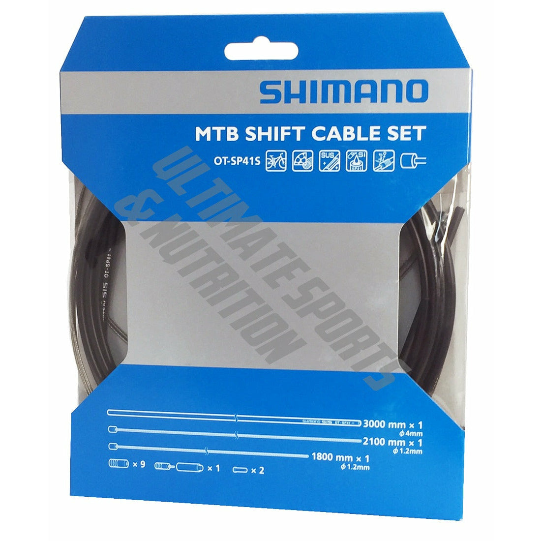 Shimano MTB OT-SP41 Stainless Derailleur Shifter Shift Cable & Housing Set Black