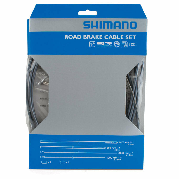 Shimano Dura Ace Road PTFE Brake Cable / Casing Set Front and Rear Grey