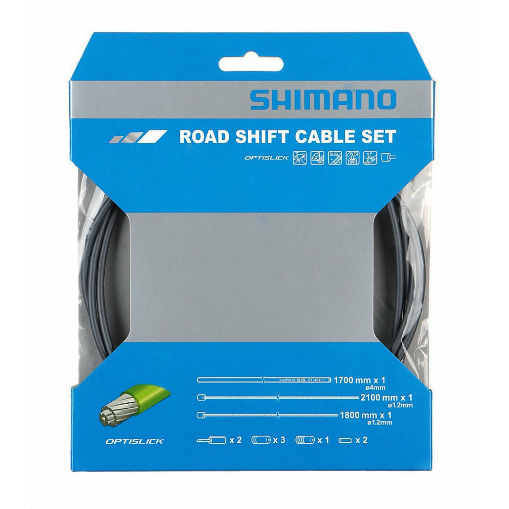 Shimano OptiSlick Road Shift Cable Set Derailleur Cables Housing Y60198020 Grey