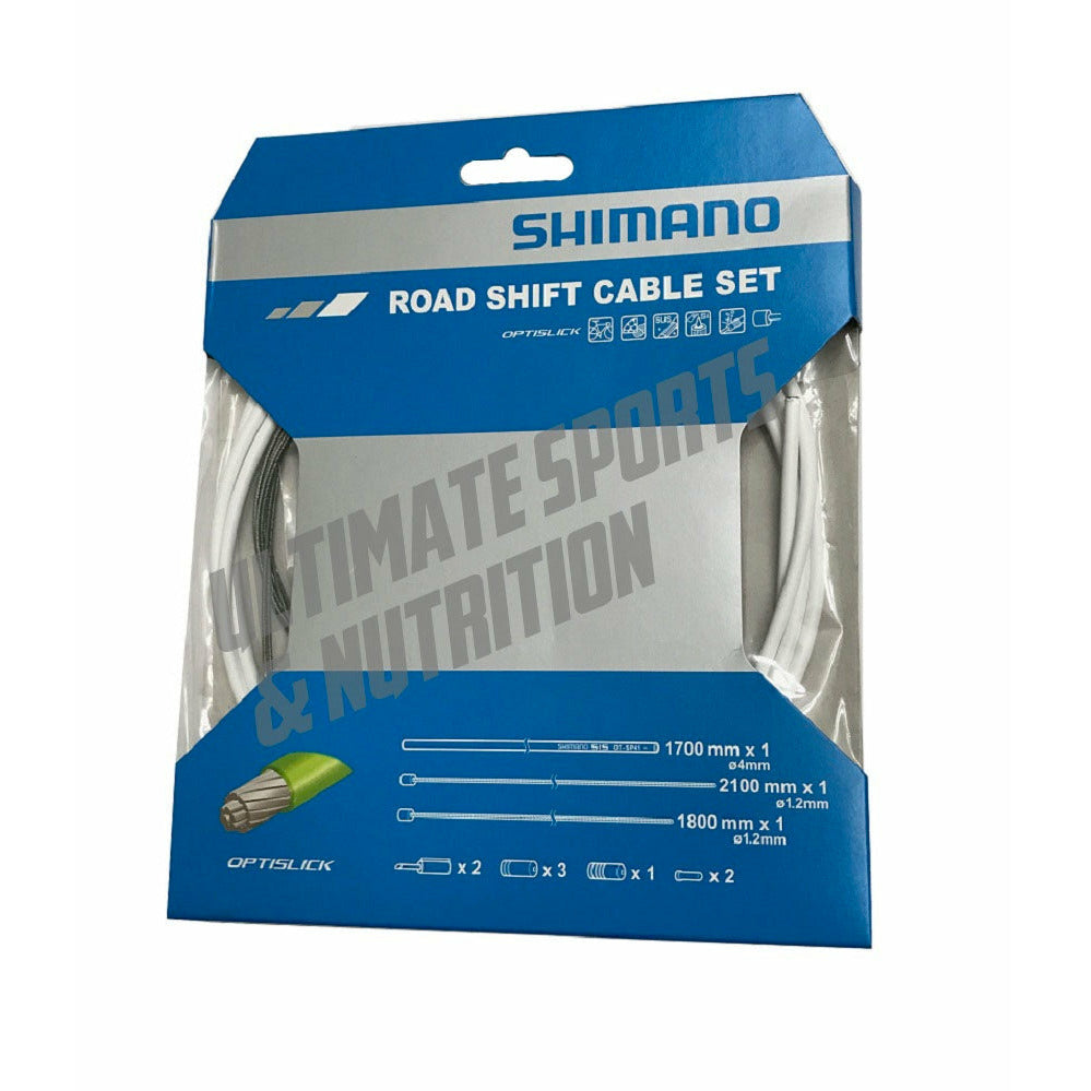 Shimano OptiSlick SP41 Shift Cable Set OT-SP41 Shifter Derailleur Housing White