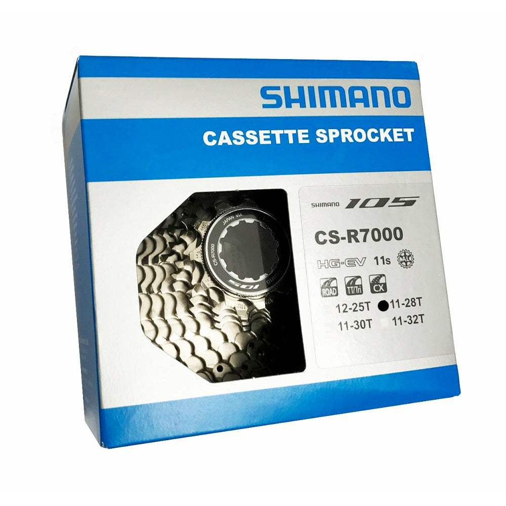 Shimano 105 CS-R7000 Cassette 11-28 11 Speed  ICSR700011128 R7000 11-28t Silver