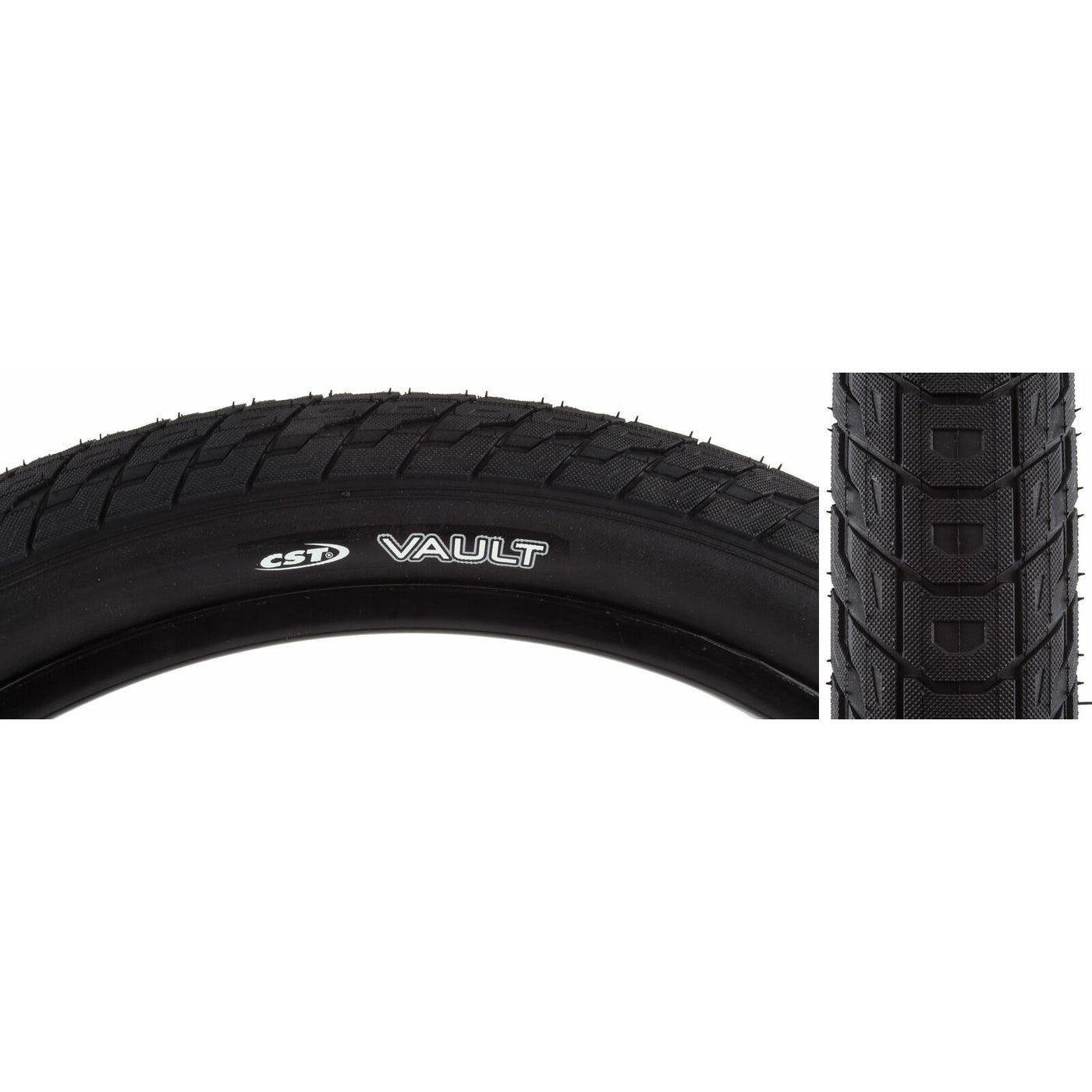 CST Vault BMX Freestyle Street Tire 20x2.4 60tpi 20" Kids Bicycle Tire Black