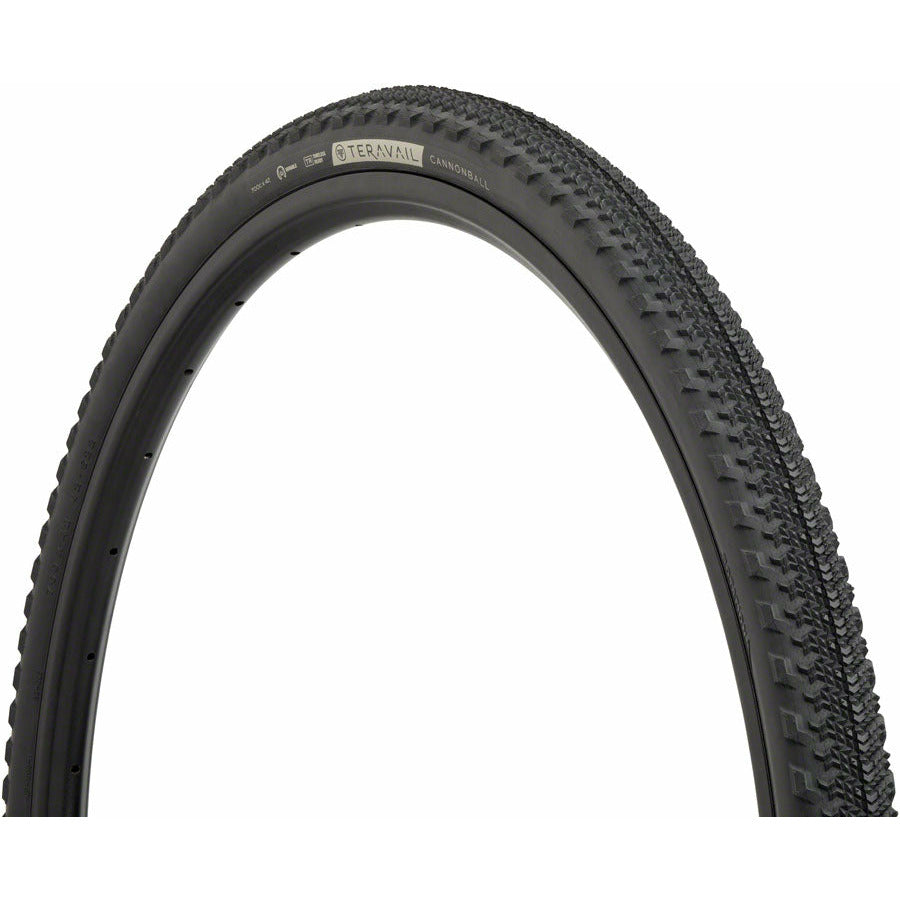 Teravail Cannonball Gravel Tire 700 x 42 Tubeless Folding Black w/ Light & Supple Casing