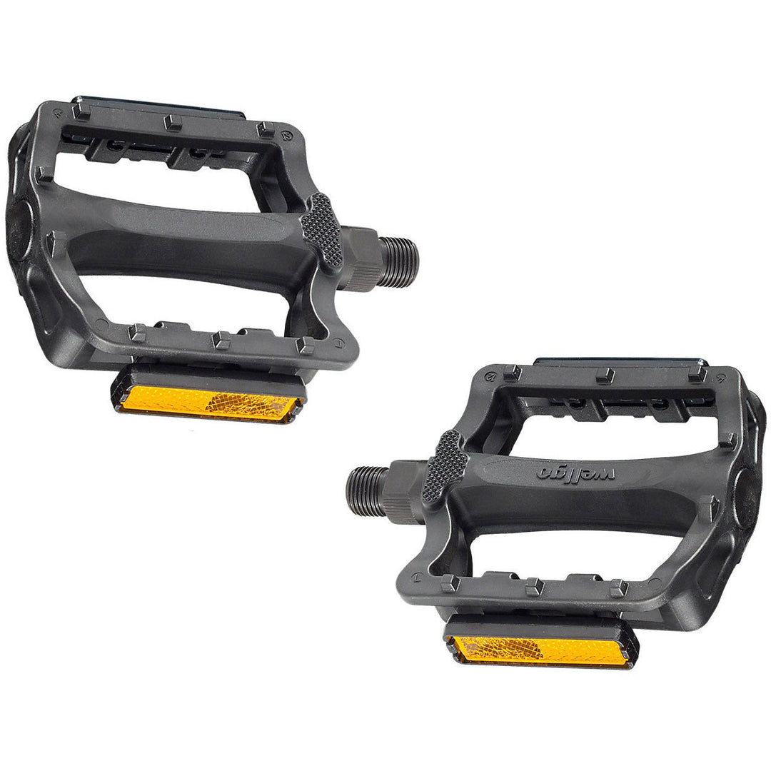 wellgo pedals Wellgo B197T Platform Resin Pedal Set for BMX Mountain Bike 9/16" Blac –  Ultimate Sports