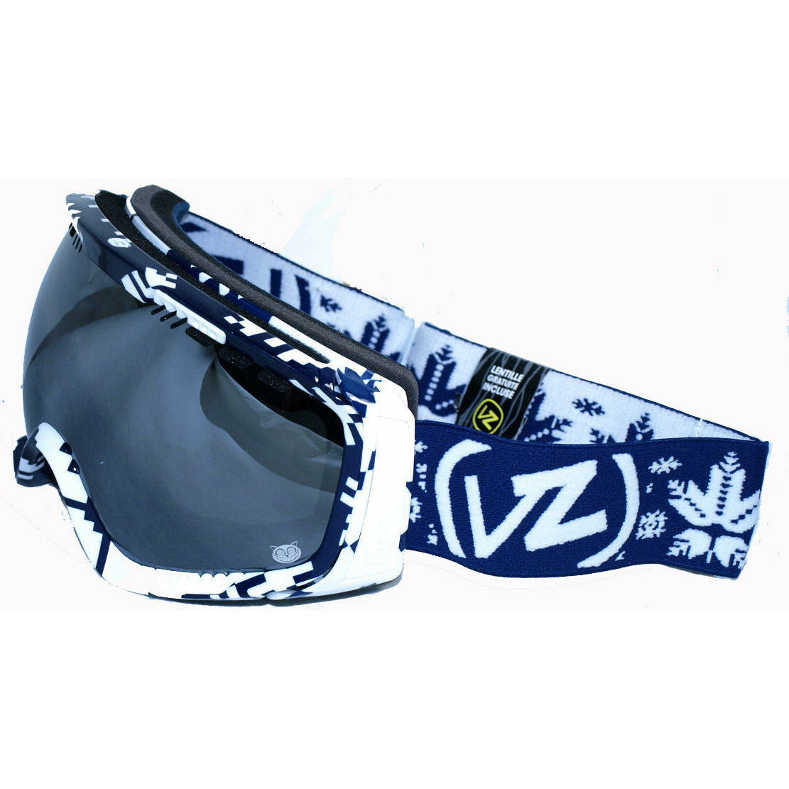 VonZipper Feenom Snow Goggle Navy Frame Black Chrome Lens Von Zipper Goggles