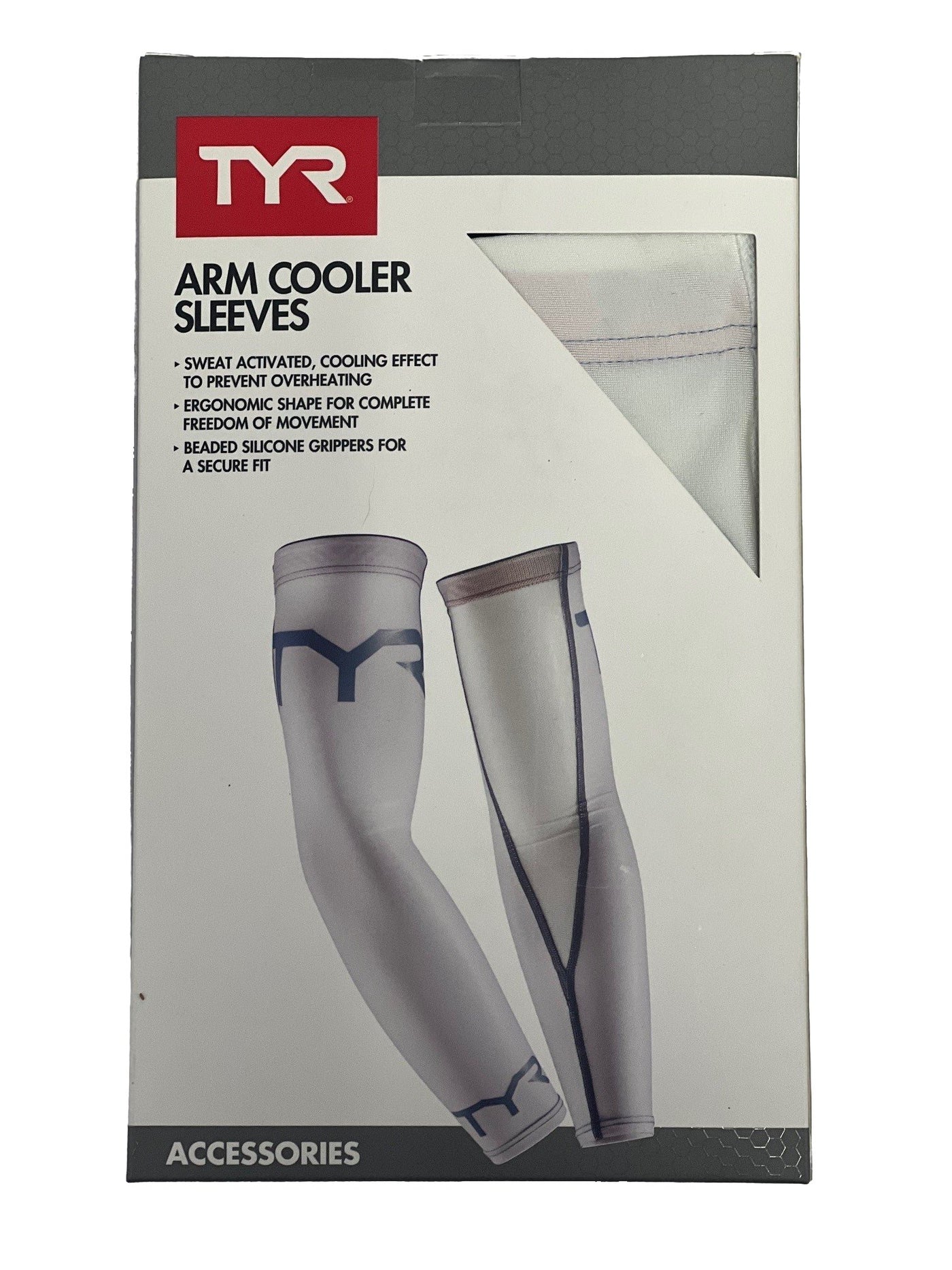 TYR Arm Coolers 1 Pair White/Gray